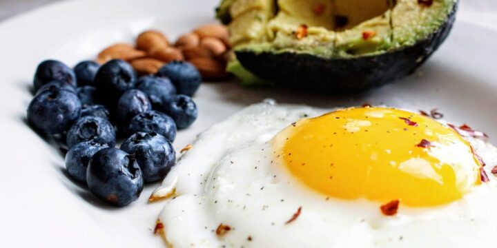 Egg Near Blueberries