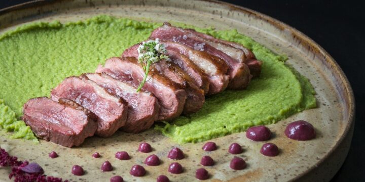 meat slices on brown plate